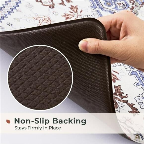 Anti Fatigue Kitchen Mats Set Boho Cushioned Waterproof Non Slip Floor Rugs - Picture 5 of 8